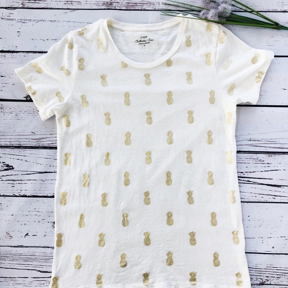 J. Crew Tops - J. Crew Collectors Gold Pineapple Tee
